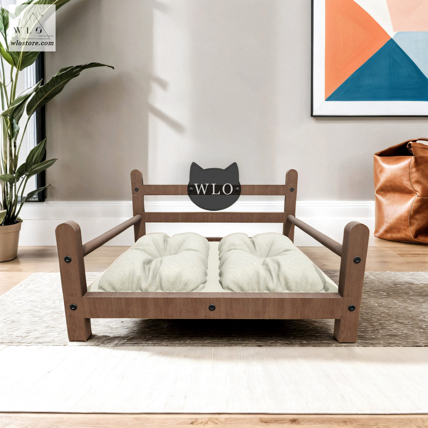 WLO® Walnut Basic Modern Cat Bed