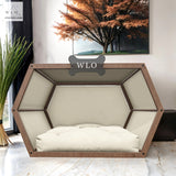 WLO® Walnut Hexxon Modern Dog House