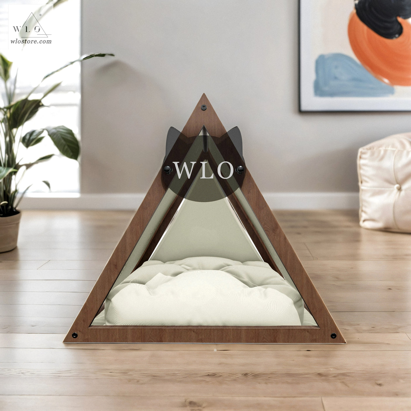 WLO® Walnut Lakota Modern Cat Bed