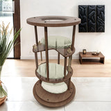 Árbol para gatos moderno WLO® Walnut Ocean Gate