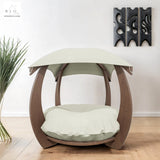 WLO® Walnut Circular Modern Cat Bed