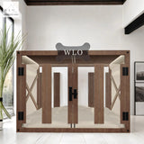 Casa para perros moderna WLO® Walnut Pueblo