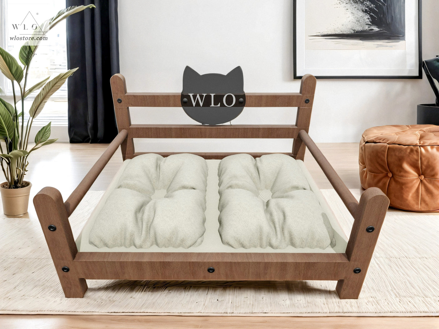 WLO® Walnut Basic Modern Cat Bed