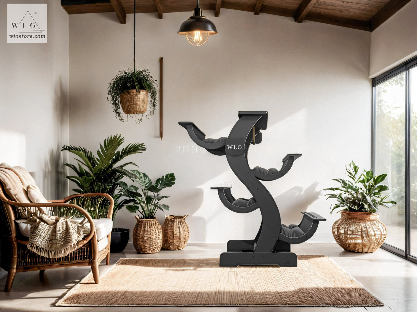 WLO® Black Skyline Modern Cat Tree