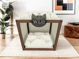 WLO® Walnut Pueblo Modern Cat Bed