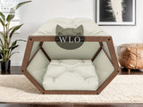 WLO® Walnut Hexxon Modern Cat Bed