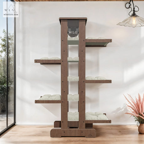 WLO® Walnut Empire Modern Cat Tree