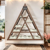 WLO® Walnut Triangle Compact Cat Shelf