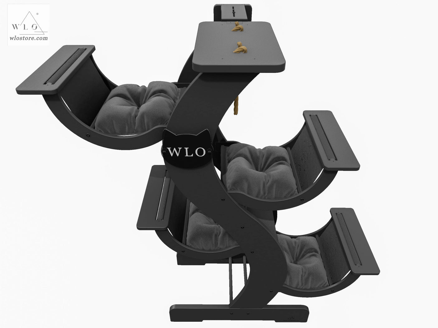 WLO® Black Skyline Modern Cat Tree