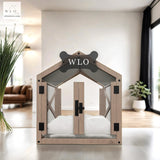 WLO® Natural Gabled Modern Dog House