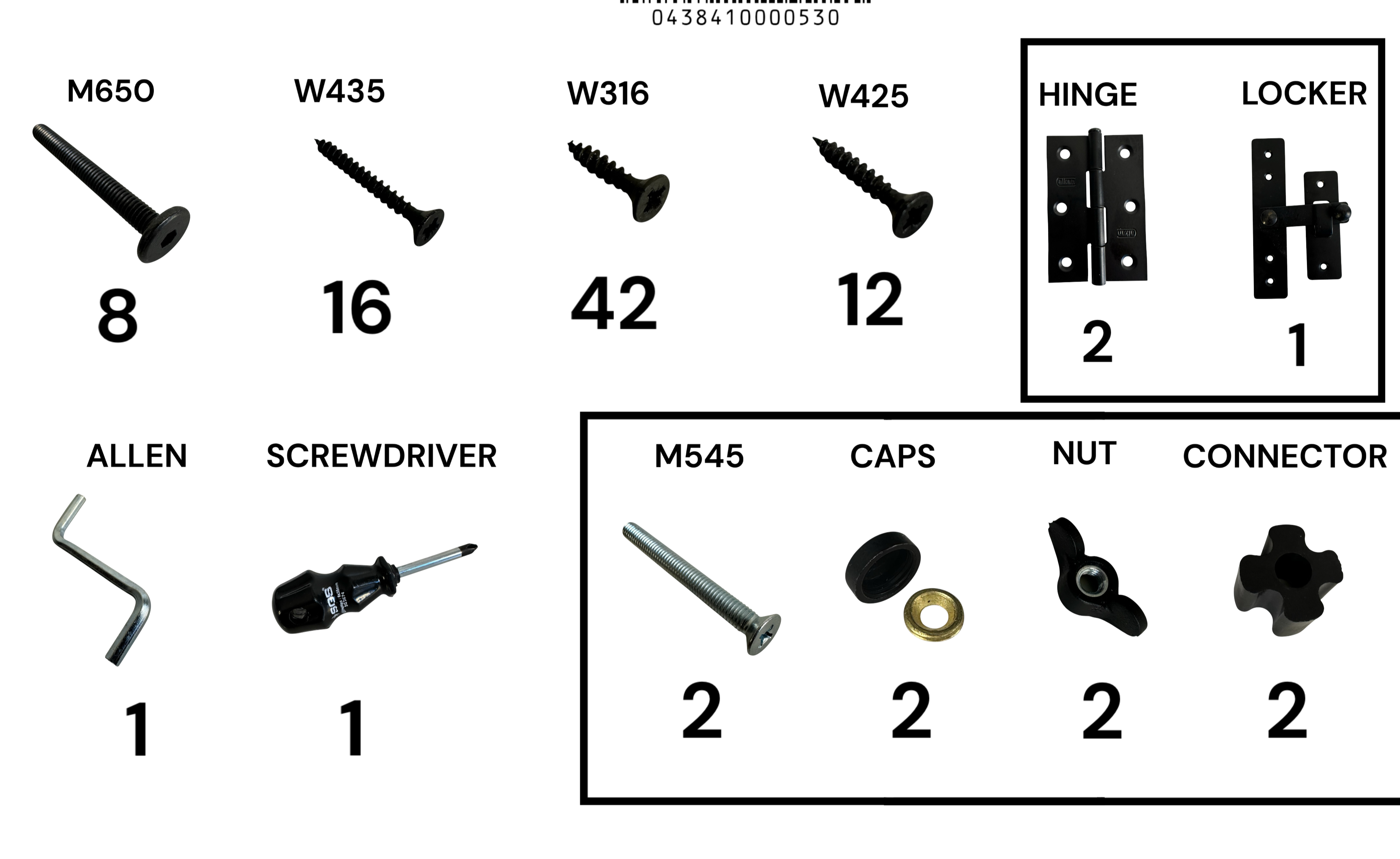 Hardware Sets for All Products