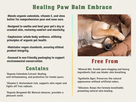 WLO Nourishing Paw & Nose Balm 1 oz - Organic Pet Skincare | 50% Off + Gift Wooden Holder + Free Next Day Shipping for 5 Items all Organic Pet Care Products - WLO Wood