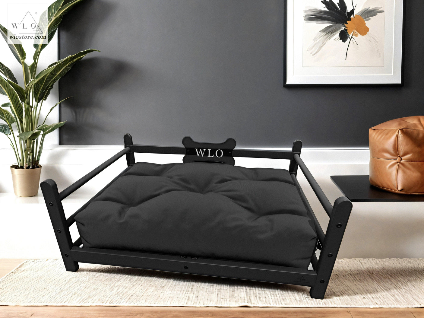 WLO® Black Basic Modern Dog House - WLO Store