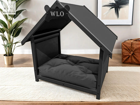 WLO® Black Basic Plus Modern Dog House - WLO Store
