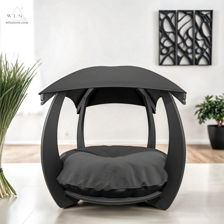 WLO® Black Circular Modern Cat Bed - WLO Store