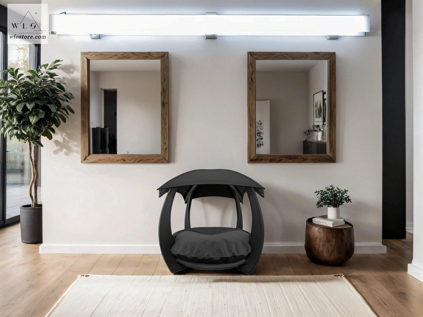 WLO® Black Circular Modern Cat Bed - WLO Store