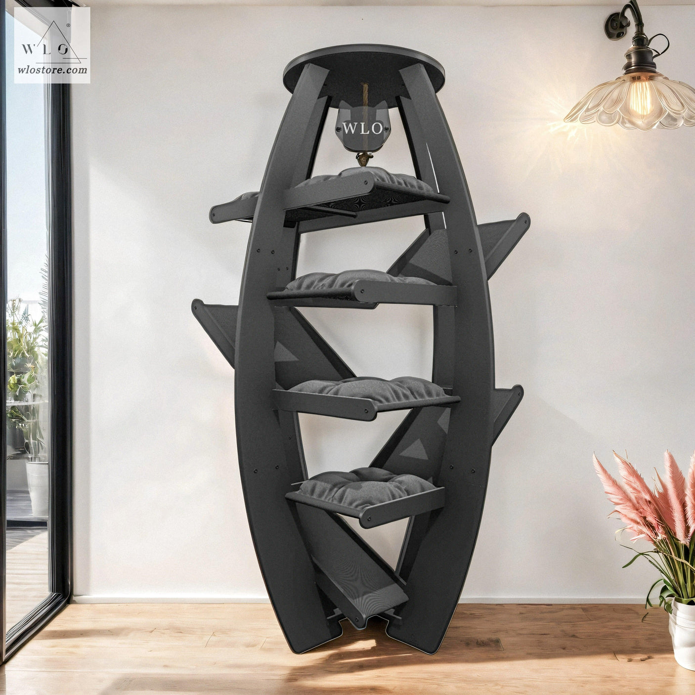 WLO® Black Circular Modern Cat Tree - WLO Store