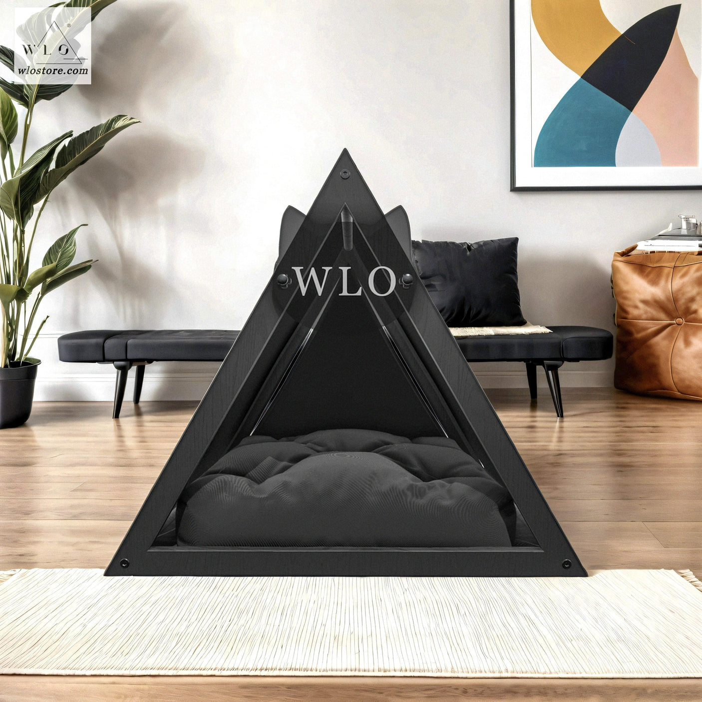 WLO® Black Lakota Modern Cat Bed - WLO Store