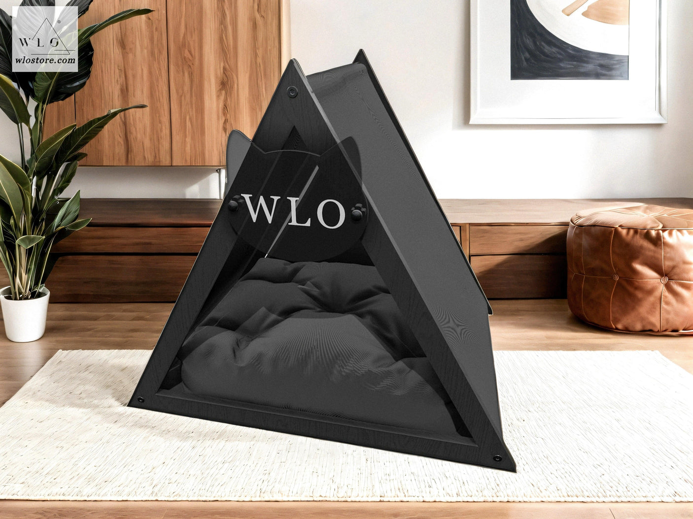 WLO® Black Lakota Modern Cat Bed - WLO Store