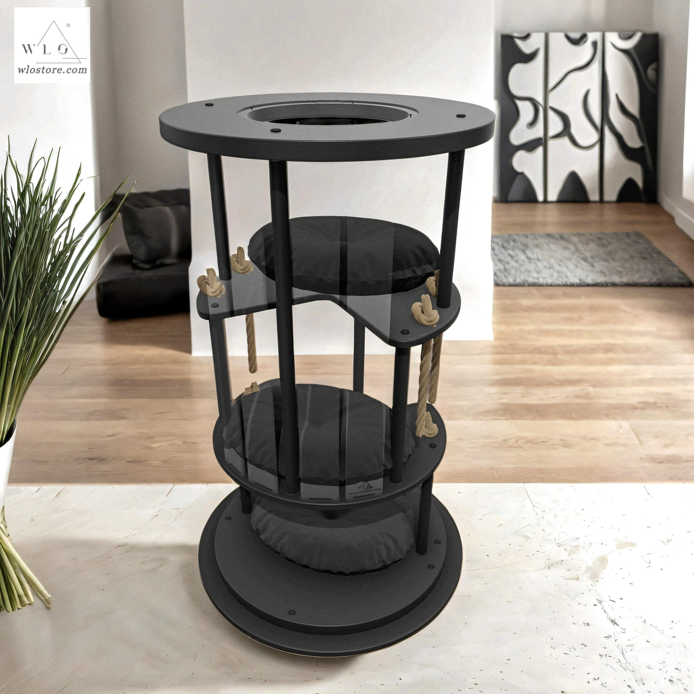 WLO® Black Ocean Gate Modern Cat Tree - WLO Store