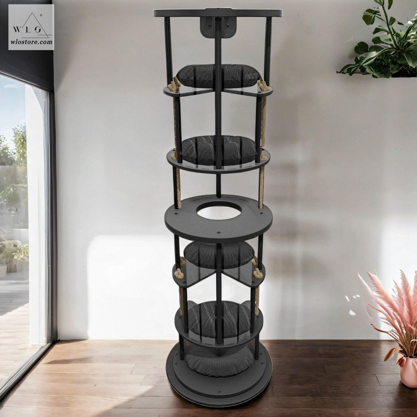 WLO® Black Ocean Gate Modern Cat Tree - WLO Store