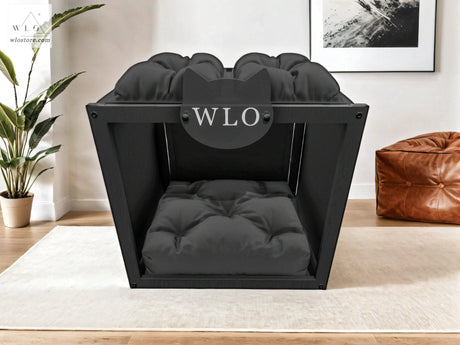 WLO® Black Pueblo Modern Cat Bed - WLO Store