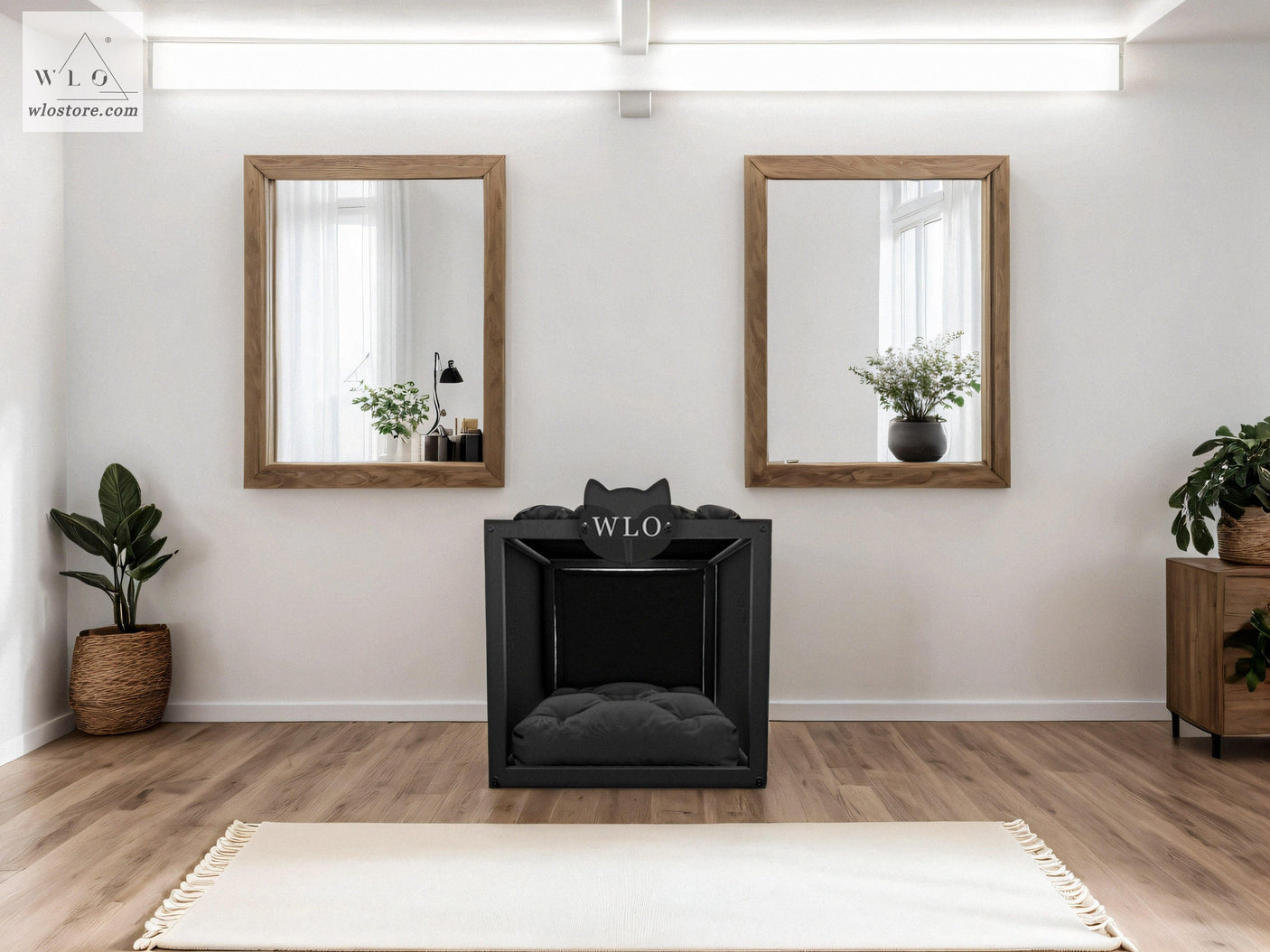 WLO® Black Pueblo Modern Cat Bed - WLO Store