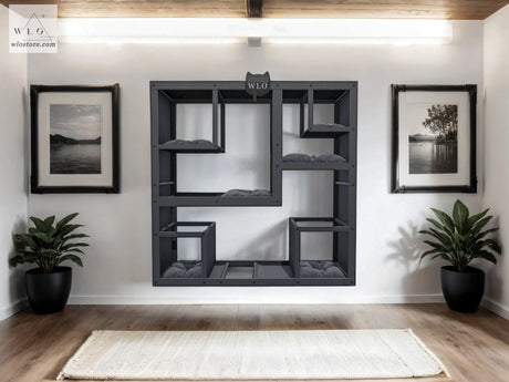 WLO® Gray Square Compact Cat Shelf - WLO Store