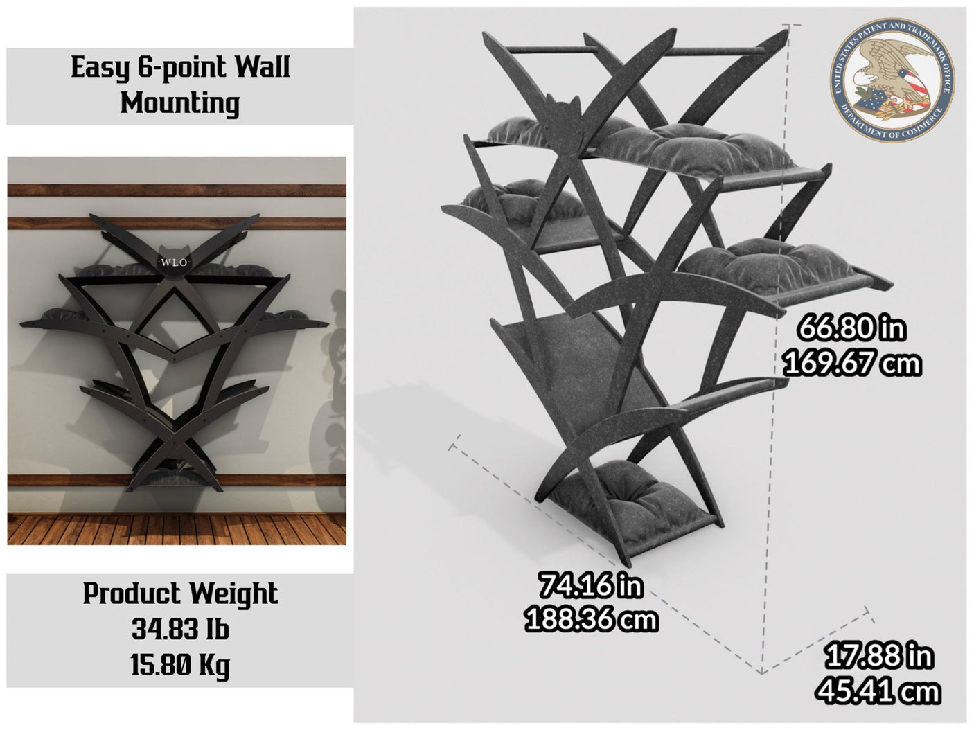 WLO® Natural Tree X Compact Cat Shelf - WLO Store