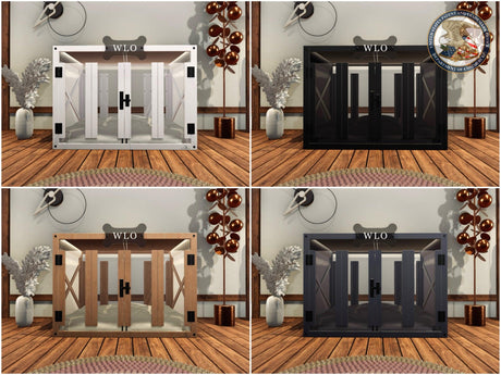 WLO® White & Ivory Pueblo Modern Dog House, Premium Wooden Dog House with Free Customization, Gift Cushion Covers - WLO Wood