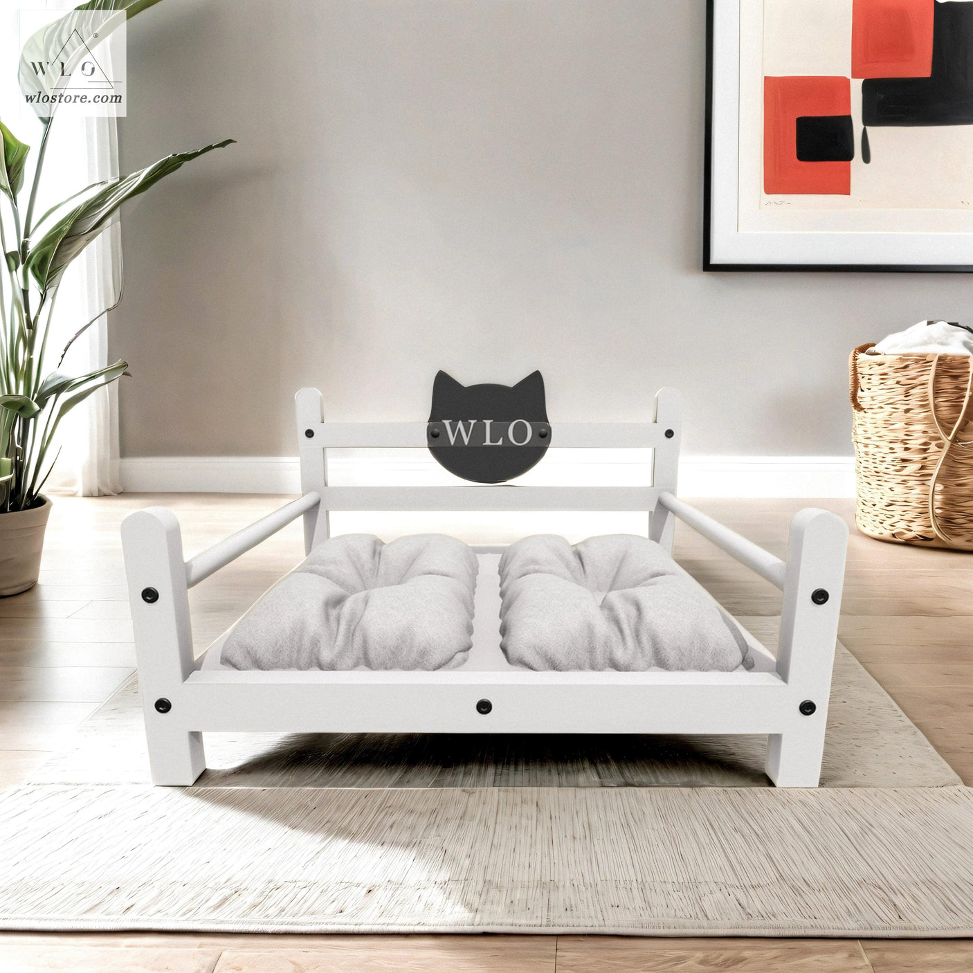 WLO® White Basic Modern Cat Bed - WLO Store