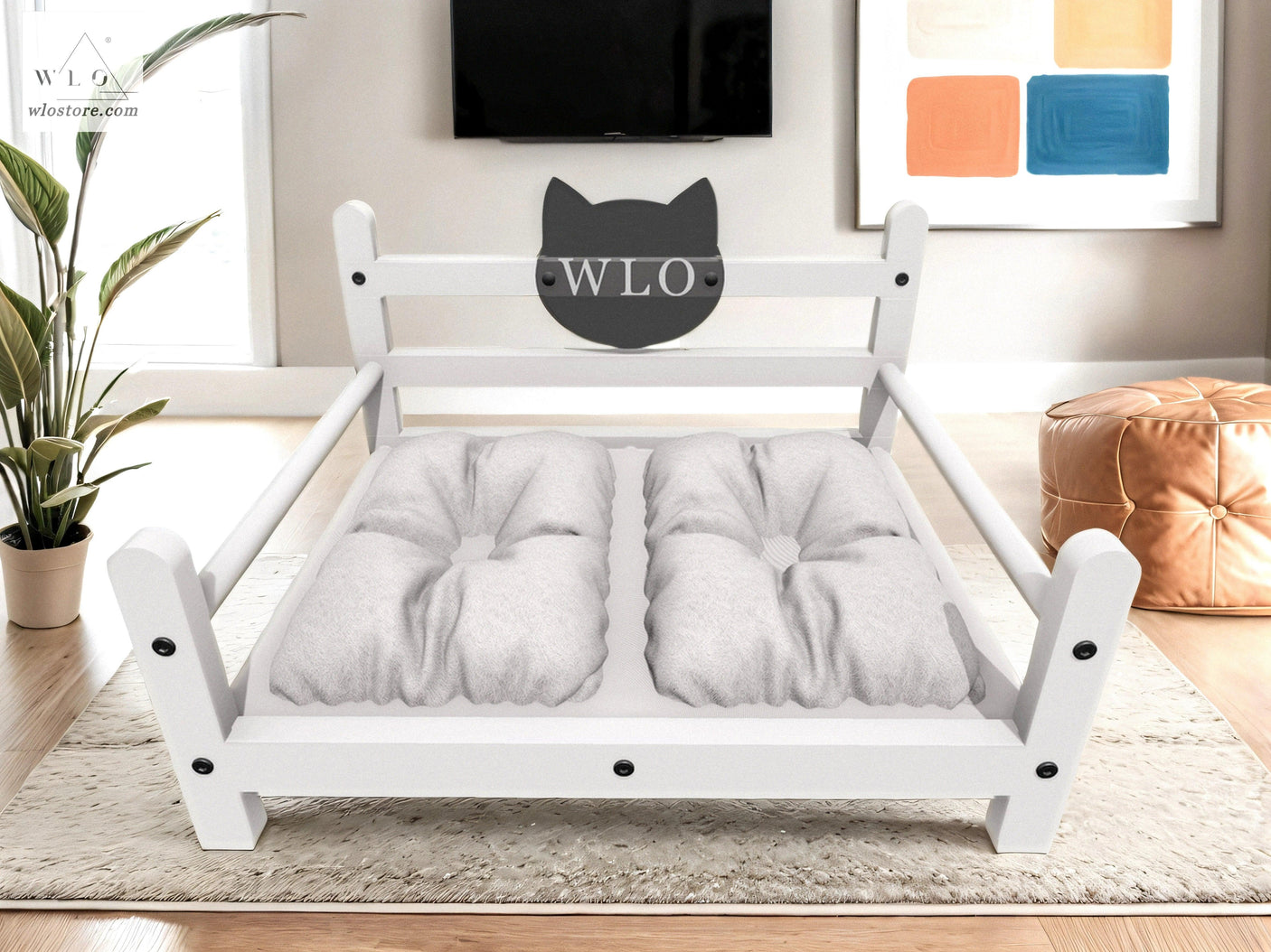 WLO® White Basic Modern Cat Bed - WLO Store