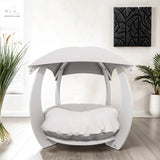 WLO® White Circular Modern Cat Bed - WLO Store