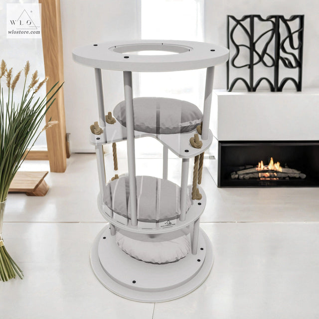 WLO® White Ocean Gate Modern Cat Tree - WLO Store