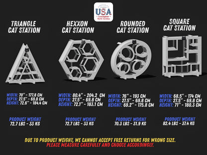 WLO Rounded Eco Friendly Luxury Compact Cat Station