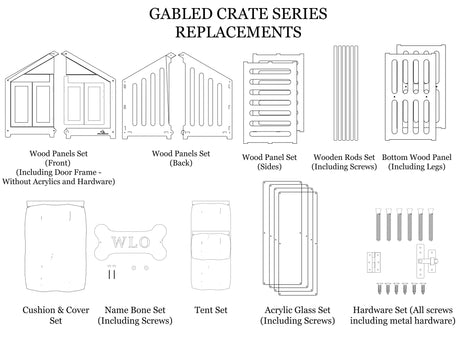 Replacements for Gabled Plywood Crate Series - WLO Wood