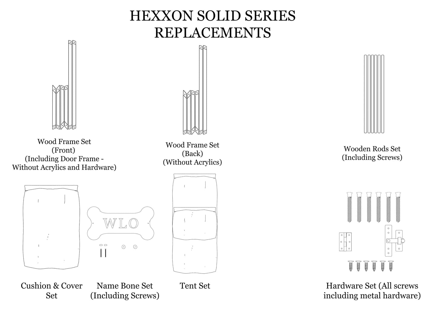 Replacements for Hexxon Solid Houses - WLO Wood