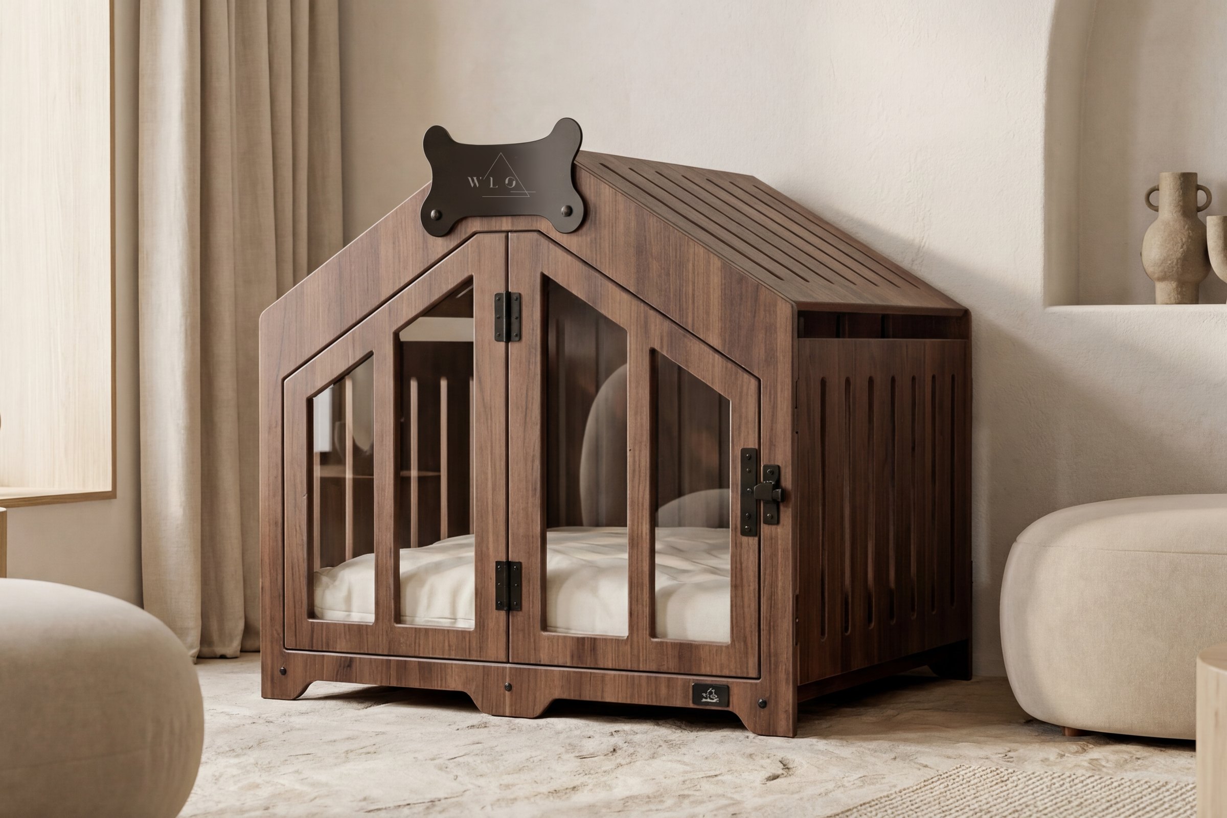 Gabled in the selected finish